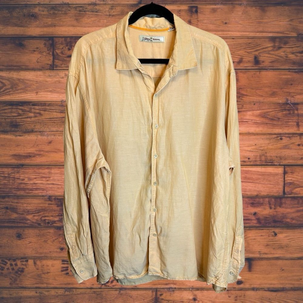 5 for $25🔥Tommy Bahama Orange Long Sleeve Button Front Shirt XL Tall